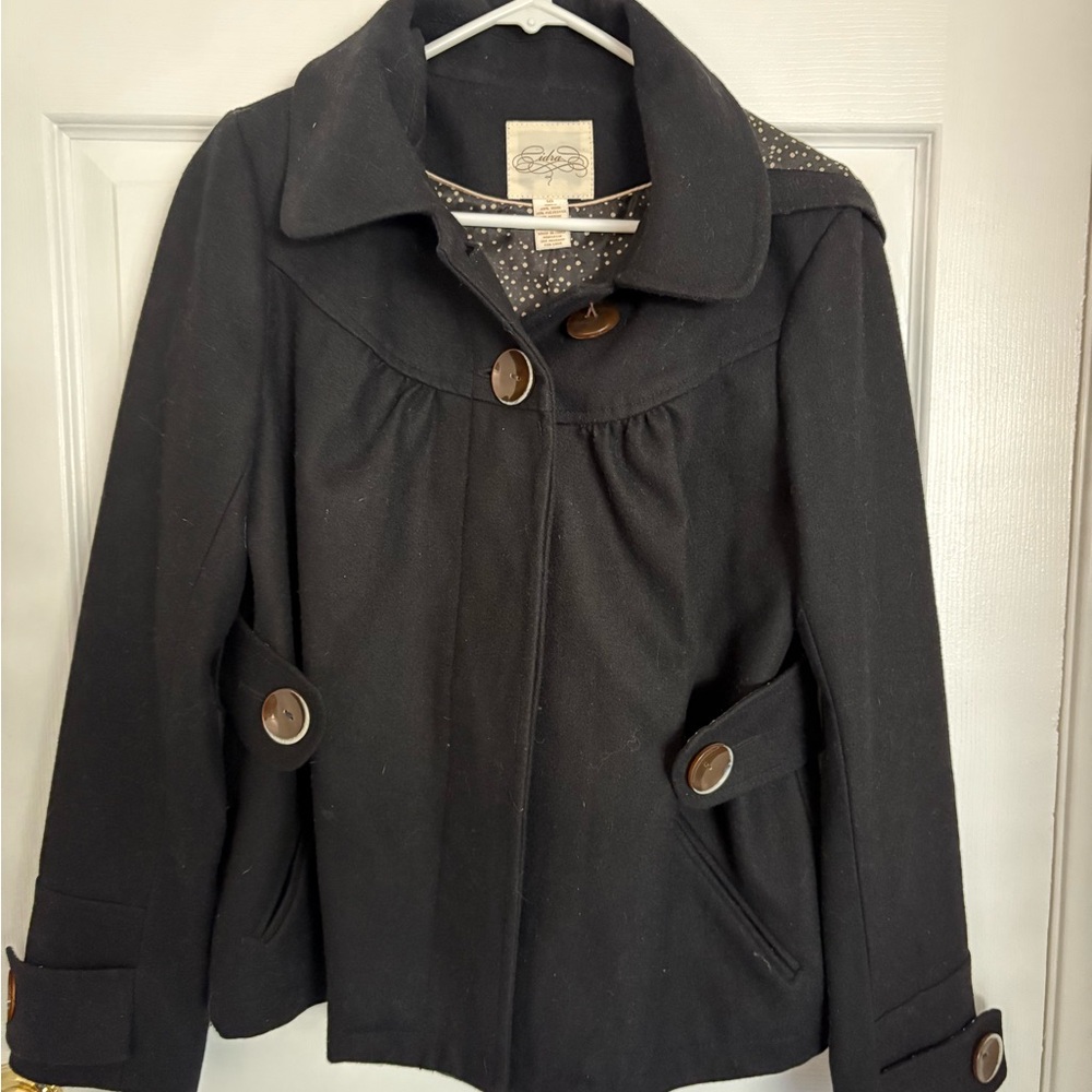 Anthropologie swing short wool coat